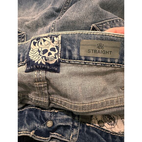 Rock Republic Men's Neil Straight Jeans Grunge Y2K R510294, 36 x 30 - Picture 2 of 8